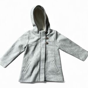 Old Navy Girls Hooded Gray Peacoat 5t